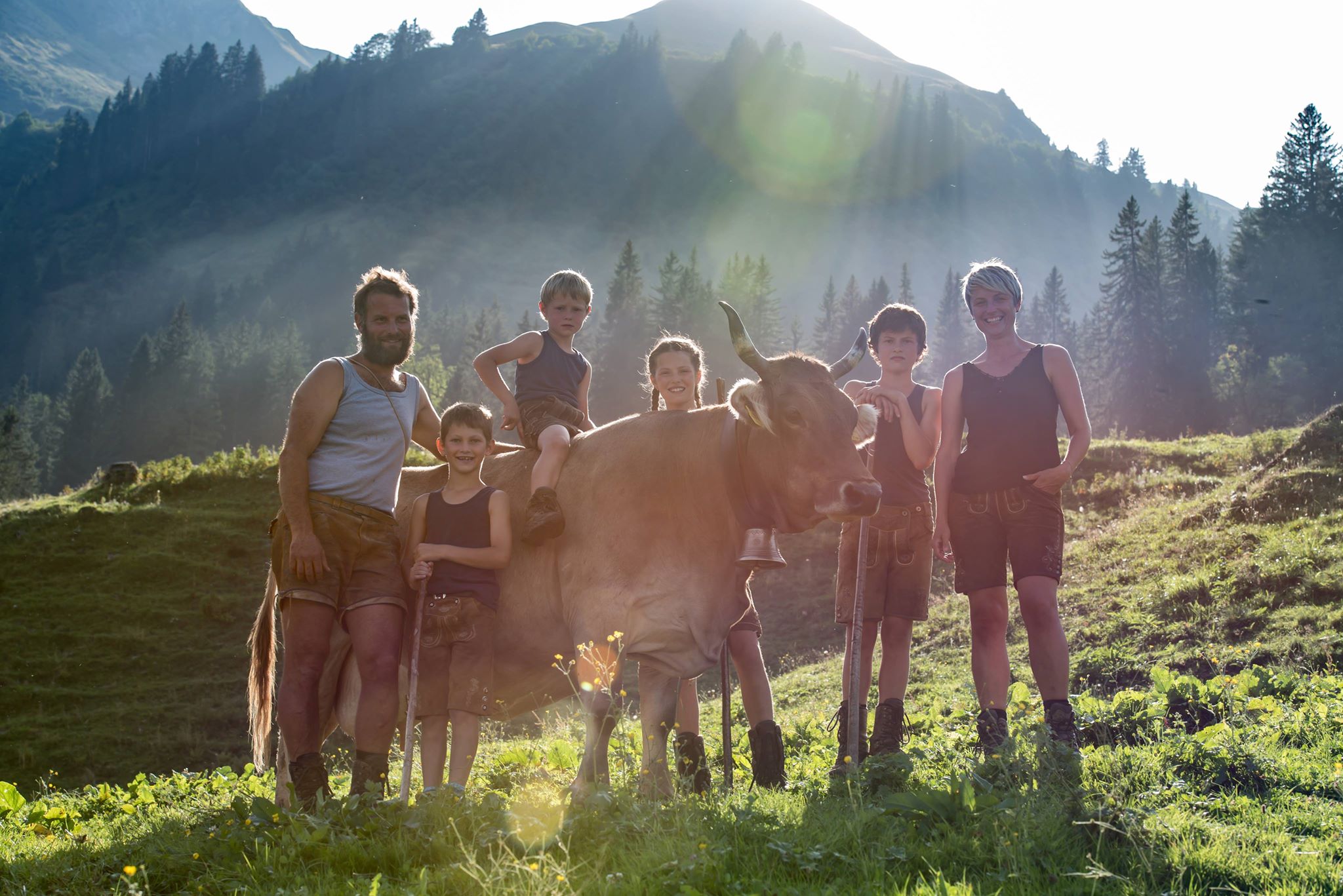 Familienleben auf der Alp; Foto: ©Heike Fink 