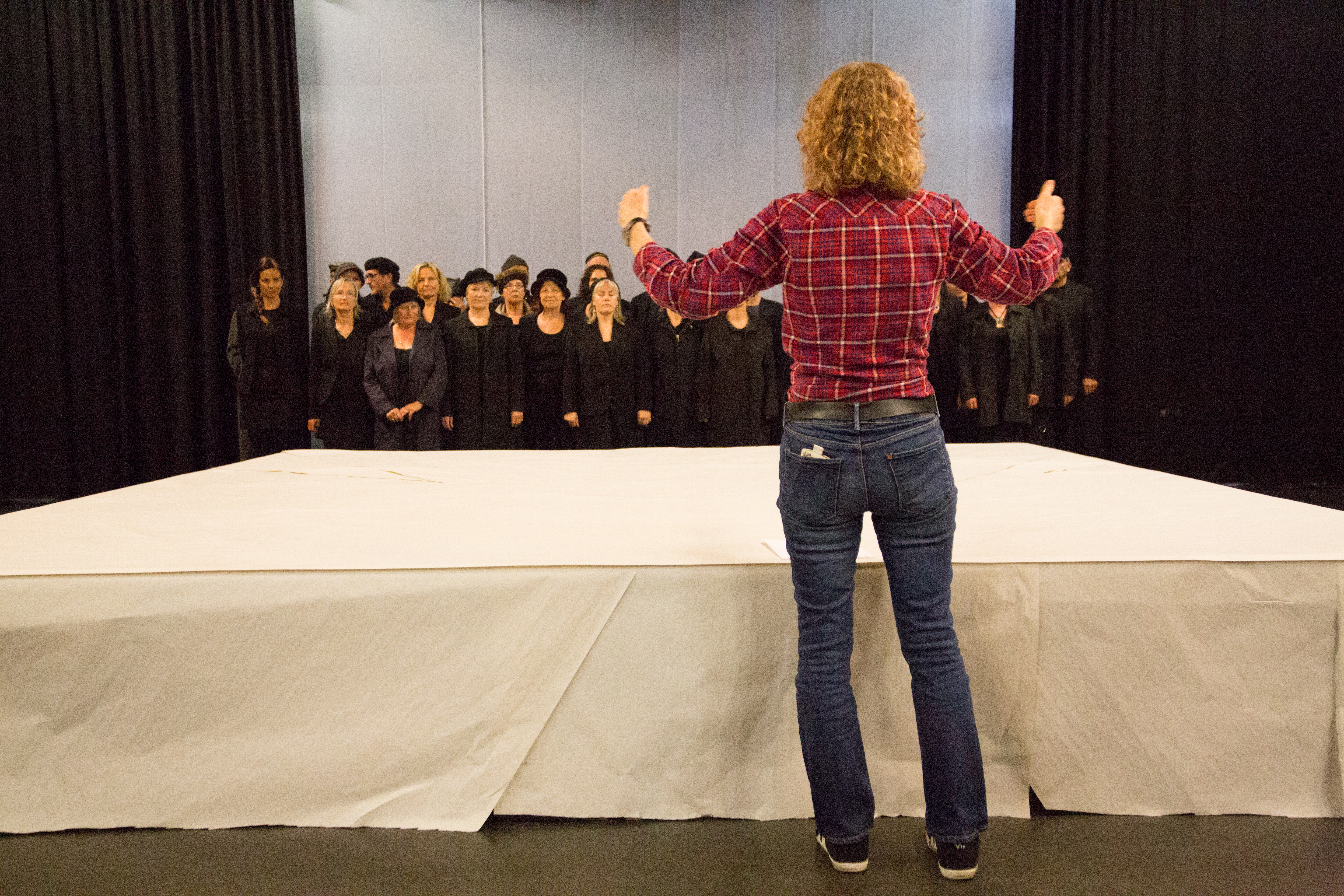 2014 - Probe mit dem Spielbodenchor "Der Junge im Baum"; Foto: ©Fotoclub Feldkirch